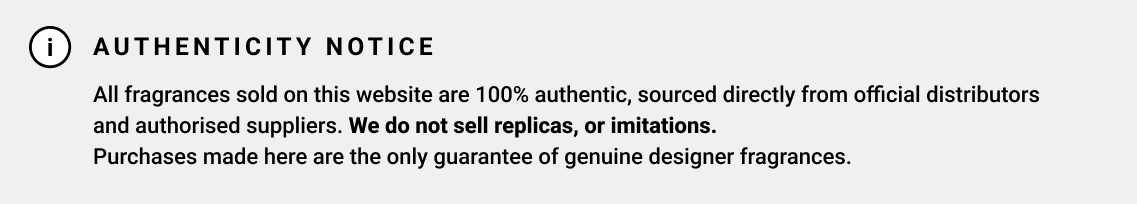 Authenticity Notice